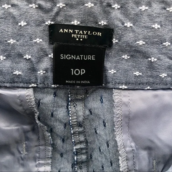 Ann Taylor Petite Signature Cropped Capris Textured Comfortable Casual Pants 10P - Picture 6 of 6